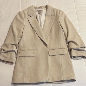 H&M Beige Textured Blazer